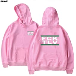 Kids Letter Printed FCK TLV Hoodeis Sweatshirts Men/Women Harajuku Streetwear Spring Autumn Casual FCK TLV Oversized hoodie