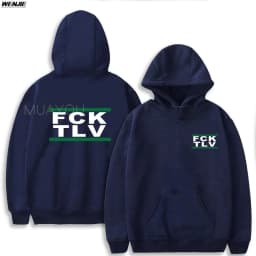 Kids Letter Printed FCK TLV Hoodeis Sweatshirts Men/Women Harajuku Streetwear Spring Autumn Casual FCK TLV Oversized hoodie