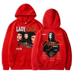 Lady Gaga Mayhem Tour 2025 Hoodies Men Women Trendy Vintage Y2k Popular Sweatshirt Fleece Oversized Casual Pullovers Streetwear