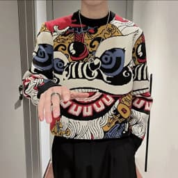 Printing Sweatshirts for Men Korean Style Crewneck Man Pullover Round Neck Autumn Streetwear Cheap Clothing Deals Overfit Funny