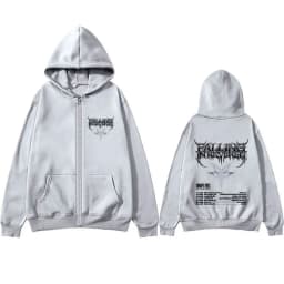 Falling in Reverse EUROPE 2025 Tour Zipper Hoodie Men Women Rock Gothic Oversized Zip Up Jacket Male Casual Cotton Retro Hoodies