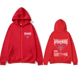 Falling in Reverse EUROPE 2025 Tour Zipper Hoodie Men Women Rock Gothic Oversized Zip Up Jacket Male Casual Cotton Retro Hoodies