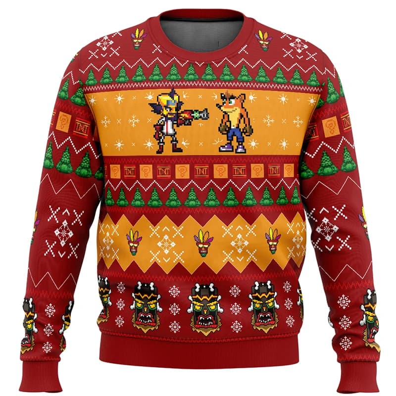 Crash Bandicoot Cartoon Anime 2026 New Christmas Happy Fashion Men and Women Funny Gifts Casual Hoodies
