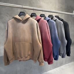 Vintage Navy Blue Spray Wash Plush Hoodies for Men Oversized Fleece Hooded Pullover Autumn and Winter Cotton Clothing Warm