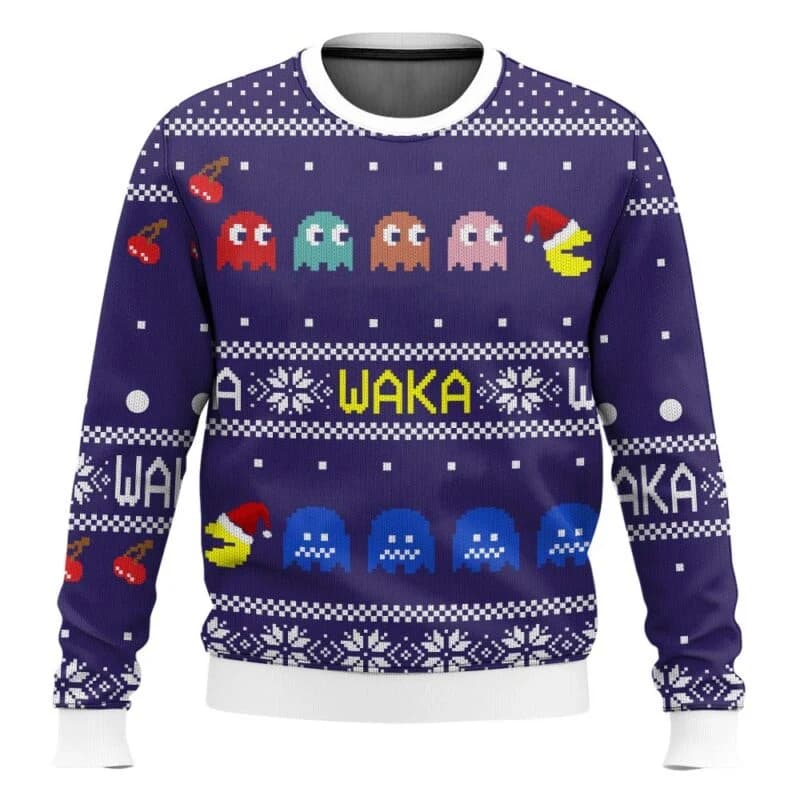 Pacman Classic Maze Video Game Cartoon 2026 New Harajuku Merry Christmas Men's Street Hip Hop Women's Couple Hoodie