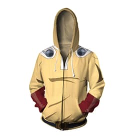Adult Yellow Hoodies cartoon Hoodie Saitama cosplay clothing Men Women Costume Sweatshirts Mens anime clothes