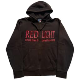 Red Light Zip-Up Oversized Hoodie Grunge Streetwear Gothic Sweatshirt Hoodies Women Tops Men Clothing Goth Harajuku Y2k Clothes