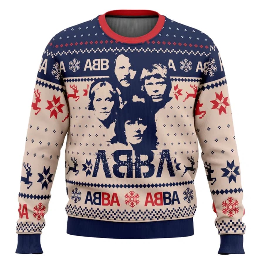 Snowing Me Snowing You ABBA 2026 New Merry Christmas for Men and Women Ugly Christmas Gifts Couple Hoodie