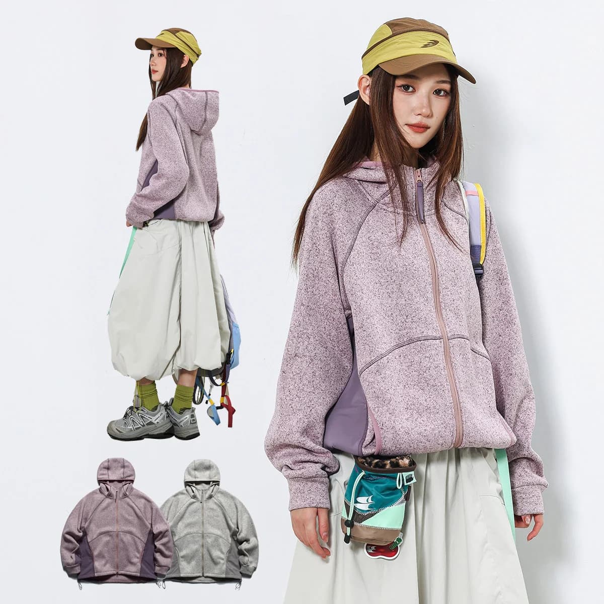 Autumn Winter Hoodie Jacket Men Women Fashion Loose Casual Outdoor Hiking Hooded Sweatshirt Jacket Hoodie Coat Tops