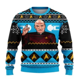 Captain Picard Star Trek Christmas Sweater Couple 2026 New Fashion Men's Hoodie Cartoon Anime Women's Hoodie Sportswear