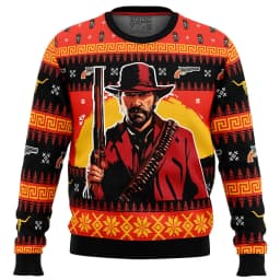 Arthur Morgan Red Dead Redemption 2 Ugly Christmas Sweater Gaming r Series Men's and Women's Winter Fashion Casual Sweatshirt