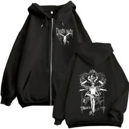 Anime Death Note Ryuk Yagami Light Zipper Hoodies Men Women Clothing Fashion Casual Loose Zip Up Hooded Sweatshirts Jacket Coats