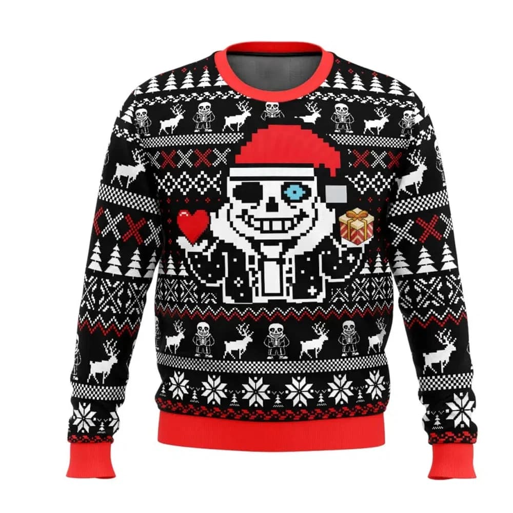 Undertale Sans Ugly Christmas Sweater Cartoon Anime Women Men Pullover Tops 2025 Fashion Couple Hoodie Sweatshirt