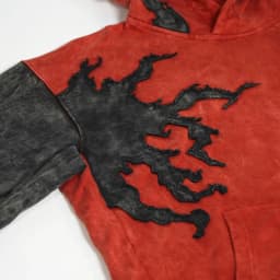 Y2K 5-Leaf Hoodie Men Women Retro Acid Wash Patchwork Heavyweight Embroidery Sweatshirt Punk Streetwear Oversize Loose Hoodie