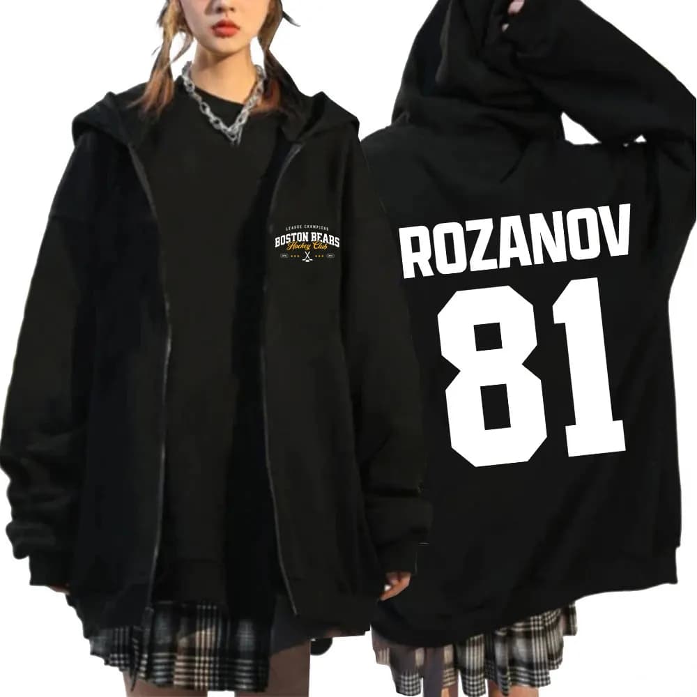 TV Heated Rivalry LIya Rozanov 81 Zipper Hoodies Men's Women Clothing Fashion Zip Up Sweatshirts Long Sleeve Jackets Streetwear