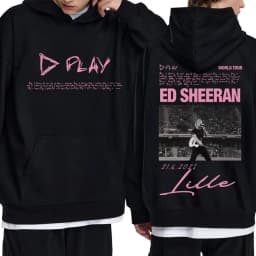 Ed Sheeran Play World Tour 2026 Merch Hoodie Men Women Fashion Hip Hop Hooded Sweatshirt Men's Cotton Oversized Pullover Hoodies