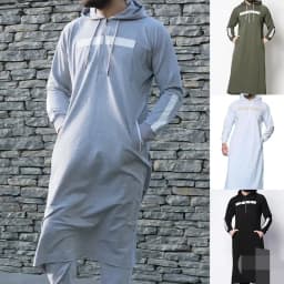 New Men's Casual Long Sleeve Pullover Hooded Drawstring Long Sweater Vintage Fashion Striped Pocket Robe
