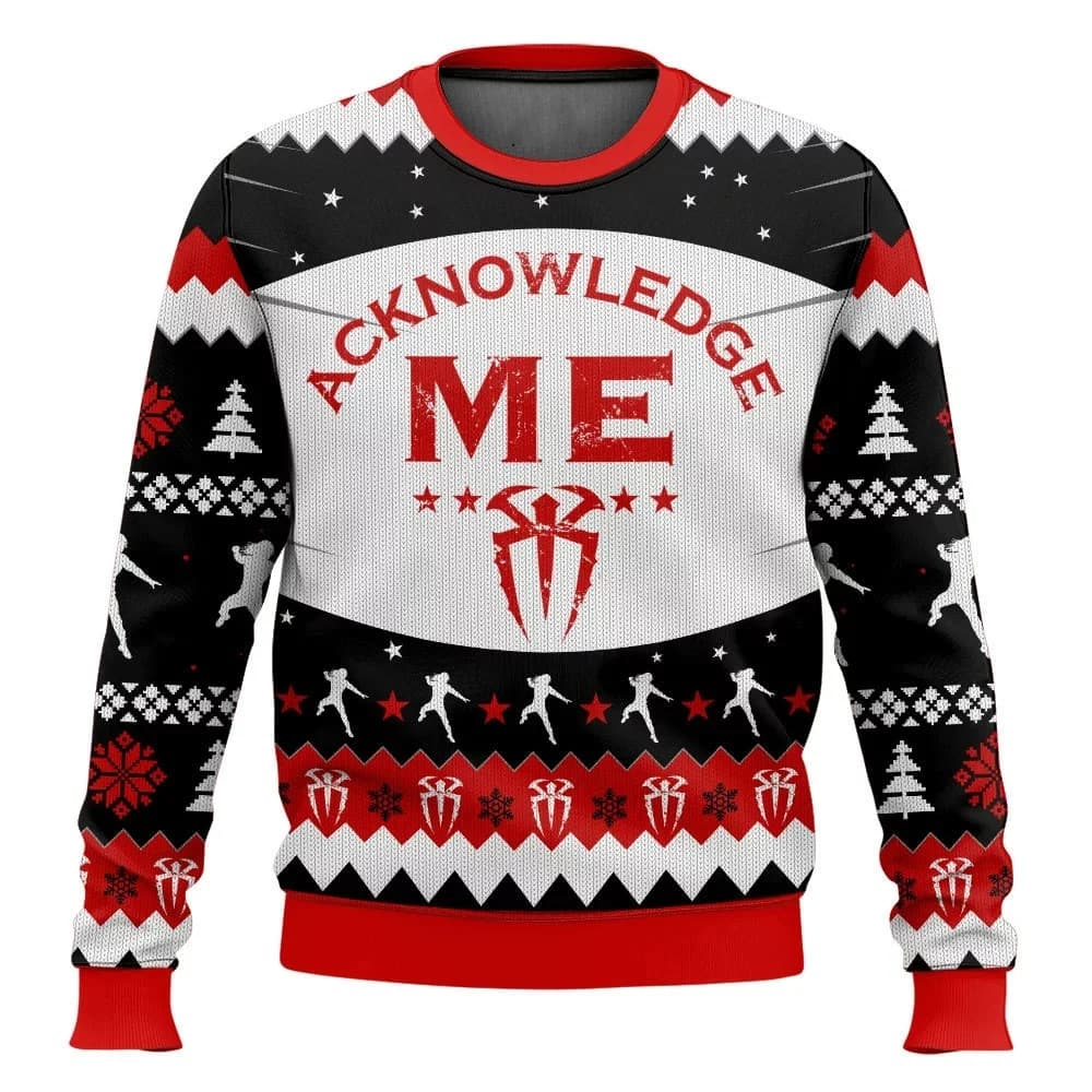 Famous wrestler Roman Reigns 3D prints ugly Christmas sweaters, men's and women's pullovers, couple outdoor sports shirts
