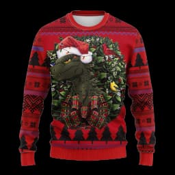 Godzilla Christmas Sweater Couple 2026 Spring/Summer New Men's Hoodie Cartoon Anime Women's Hoodie Sportswear