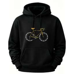 Words Spliced Bicycle Creative Typography Art Hoodie Bike Letter Pullover Hooded Outdoor Cycling Streetwear Casual Hooded Tops