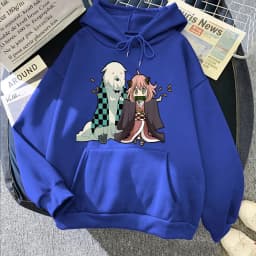 Spy X Family Hoodie Anya and Bond Sweatshirt Tanjirou and Nezuko Cosplay Hoody Anime Printing Pullovers Girls Kawaii Clothing