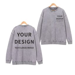 100% Cotton Hoodie Custom Logo Street Trend pullover Print Design European American Size Tops Printing Pattern