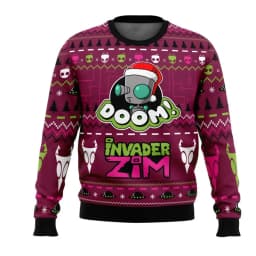 Doom Invader Zim Christmas Sweater Couple 2026 New Fashion Men's Hoodie Cartoon Anime Women's Hoodie Sportswear