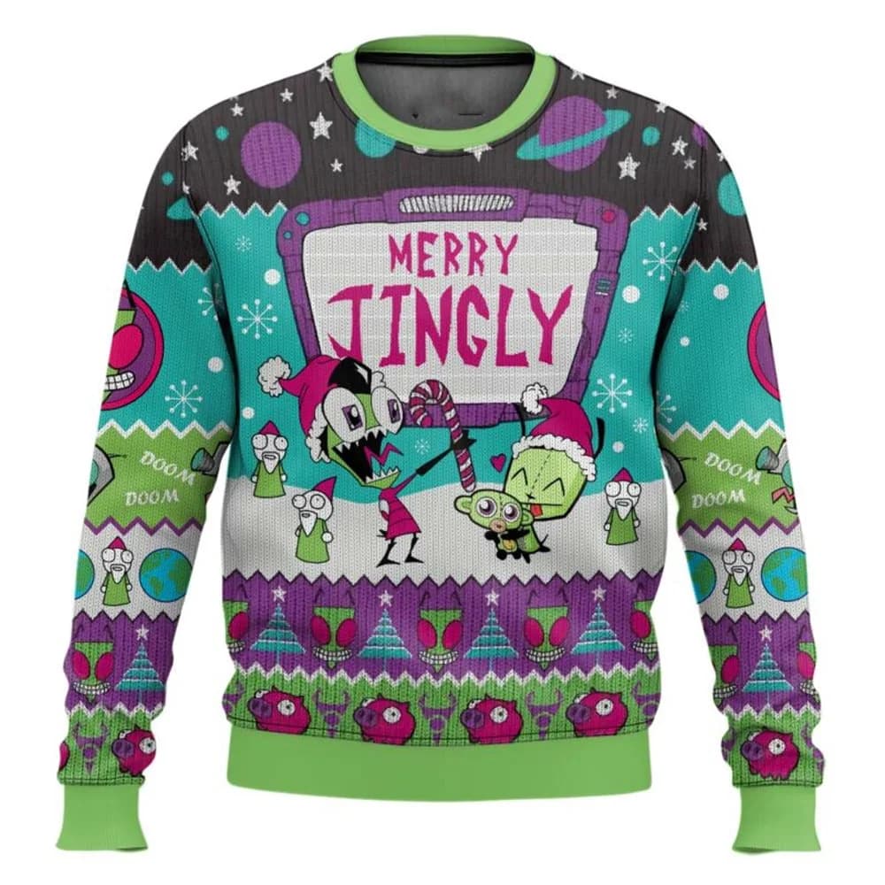 Doom Invader Zim Christmas Sweater Couple 2026 New Fashion Men's Hoodie Cartoon Anime Women's Hoodie Sportswear