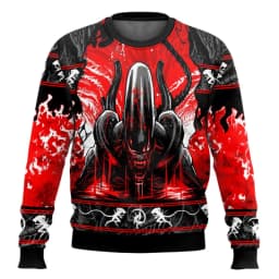 Free Hugs Alien Facehugger Ugly Christmas Sweater Cartoon Anime Women Men Pullover Tops 2026Fashion Couple Hoodie Sweatshirt