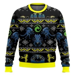 Free Hugs Alien Facehugger Ugly Christmas Sweater Cartoon Anime Women Men Pullover Tops 2026Fashion Couple Hoodie Sweatshirt