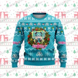 Hatsune Miku Ugly Christmas Sweater Cartoon Anime Women Men Pullover Tops Fashion Couple Hoodie Sweatshirt