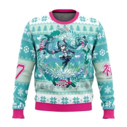 Hatsune Miku Ugly Christmas Sweater Cartoon Anime Women Men Pullover Tops Fashion Couple Hoodie Sweatshirt
