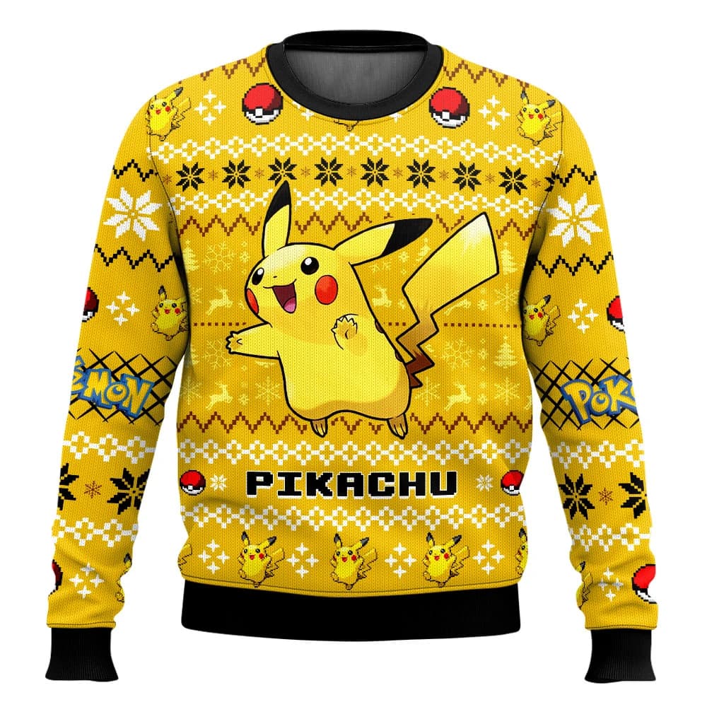 Pikachu Pok é mon Christmas Sweater Couple 2026 New Fashion Men's Hoodie Cartoon Anime Women's Hoodie Sportswear