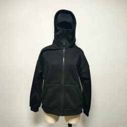 Men Women Winter Fleece Lined Zip Up Hoodie Balaclava Double‑Hood Oversized Face‑Cover Hooded Jacket Streetwear Unisex Outerwear