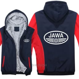 Winter Jawa Motorcycle Hoodies Jacket Fashion Pullover Man Coat Wool Liner Fleece Jawa Sweatshirts Coat
