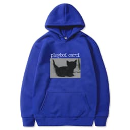 Playboi Carti Oversized Hip Hop Hoodie Cute Cat Print Hoodies Harajuku Sweatshirt Regular Mens Tops Quality Men Loose Streetwear