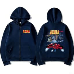 Japanese Movie Anime Akira Shotaro Kaneda Zipper Hoodie Men Women Clothing Oversized Streetwear Male Vintage Zip Up Jacket Coat
