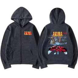 Japanese Movie Anime Akira Shotaro Kaneda Zipper Hoodie Men Women Clothing Oversized Streetwear Male Vintage Zip Up Jacket Coat