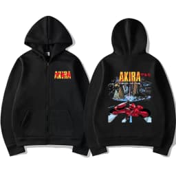 Japanese Movie Anime Akira Shotaro Kaneda Zipper Hoodie Men Women Clothing Oversized Streetwear Male Vintage Zip Up Jacket Coat