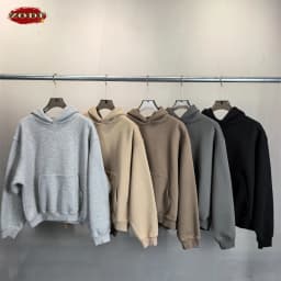 ZODF Trendy Winter Man Boxyfit 350gsm Fleece Hoodie Unisex Old Money Style Comfortable Warm Solid Hooded Pullovers HY0006