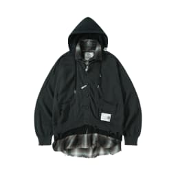 Vintage Washed Fake Three Piece Hooded Knit Cardigan For Men Ripped Destroyed Plaid Splice Layered Street Style Jacket
