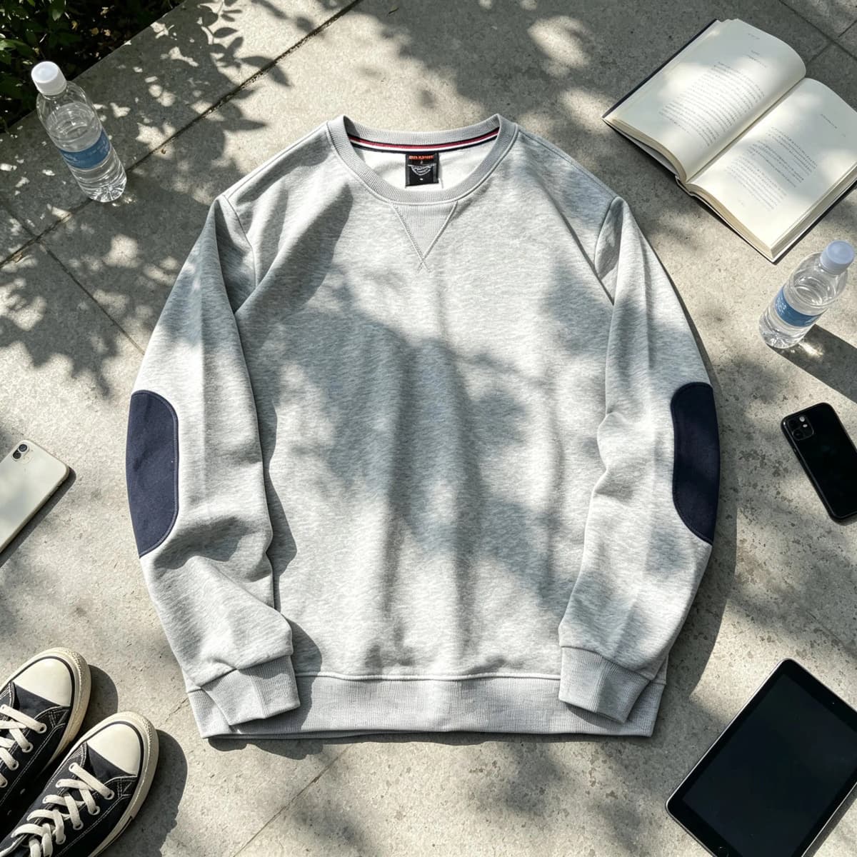 2026 Autumn New Basic Knitted Pullover Sweatshirts Men's Plus Size Soild Color High Quality Fashion Washed Casual Sportswear