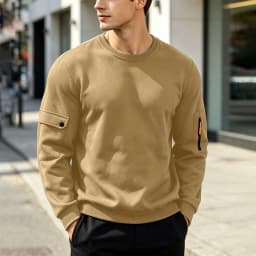 Men's Hoodies Without Hoods Thin Fleece Stylish Simple Basic Solid Color Pullover Mens Casual Sweatshirt Long Sleeve