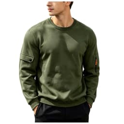 Men's Hoodies Without Hoods Thin Fleece Stylish Simple Basic Solid Color Pullover Mens Casual Sweatshirt Long Sleeve