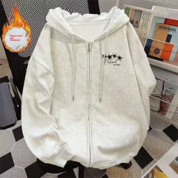 American Style Zipper Sweater Hoodie Men's Spring Autumn Loose Casual Sportswear Fashion Brand Outerwear Sweatshirt