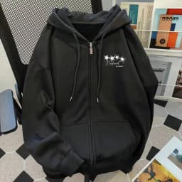 American Style Zipper Sweater Hoodie Men's Spring Autumn Loose Casual Sportswear Fashion Brand Outerwear Sweatshirt