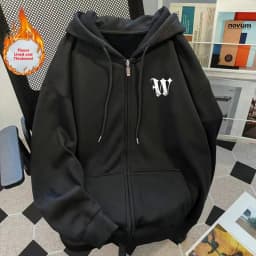 American Style Zipper Sweater Hoodie Men's Spring Autumn Loose Casual Sportswear Fashion Brand Outerwear Sweatshirt