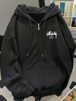 American Style Zipper Sweater Hoodie Men's Spring Autumn Loose Casual Sportswear Fashion Brand Outerwear Sweatshirt