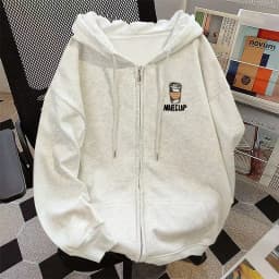 American Style Zipper Sweater Hoodie Men's Spring Autumn Loose Casual Sportswear Fashion Brand Outerwear Sweatshirt
