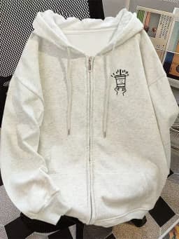 American Style Zipper Sweater Hoodie Men's Spring Autumn Loose Casual Sportswear Fashion Brand Outerwear Sweatshirt